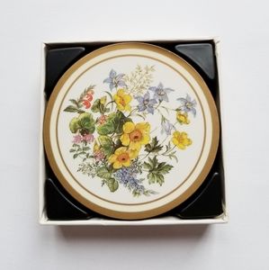 Pimpernel Round Floral Coasters